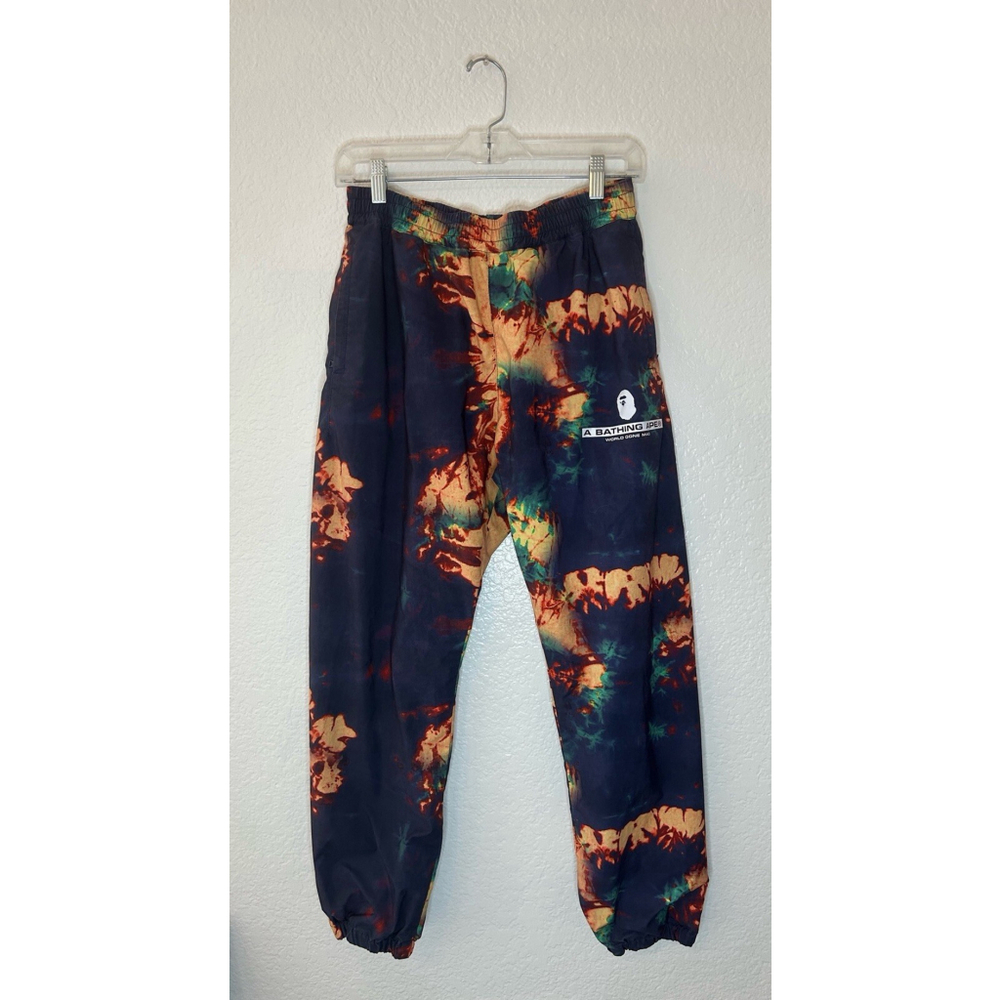 Bathing Ape Track Pants Tie Dye Multicolored Size M Bape